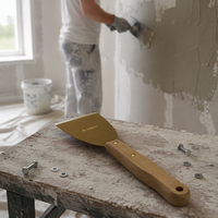 Couteau à mastic en laiton WEDO pour le bricolage, grattoir en laiton antirouille pour peinture et mastic, poignée confortable pour travaux de finition murale lisse, OEM/ODM