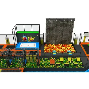 2024 Nieuwe Commerciële Trampoline Familie Spelen Centrum Springbed Foam Pit Sport Spel Trampoline Parkuitrusting Voor Volwassenen En Kinderen