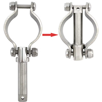 Support latéral en acier inoxydable pour rame de bateau, douille de rame, quincaillerie marine pour yacht
