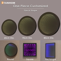 STANHOM CE UKCA RoHS Miroir d'illusion infini à LED mural 3D décoratif
