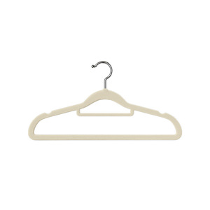Cintres à vêtements floqués, épaissis, antidérapants, en <span class=keywords><strong>velours</strong></span>, pour rangement de garde-robe, blanc, lot de 10 - Product Image 5