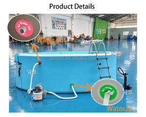 Piscina <span class=keywords><strong>Redonda</strong></span> <span class=keywords><strong>Inflable</strong></span> con Tecnología Drop Stitch, Piscina Portátil Plegable para la Familia - Product Image 4