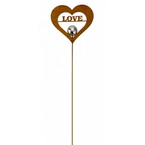 Boule en acier inoxydable de taille personnalisée, miroir de couleur, boule en acier métallique, ornement de jardin, boule décorative avec bâton, vente en gros - Product Image 6