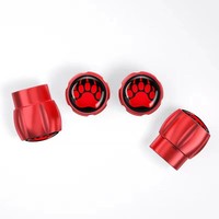 Capuchon de protection décoratif en alliage d'aluminium en forme de pétale et de patte d'ours pour tiges de valve de pneu de voiture, modification personnalisée du noyau de valve