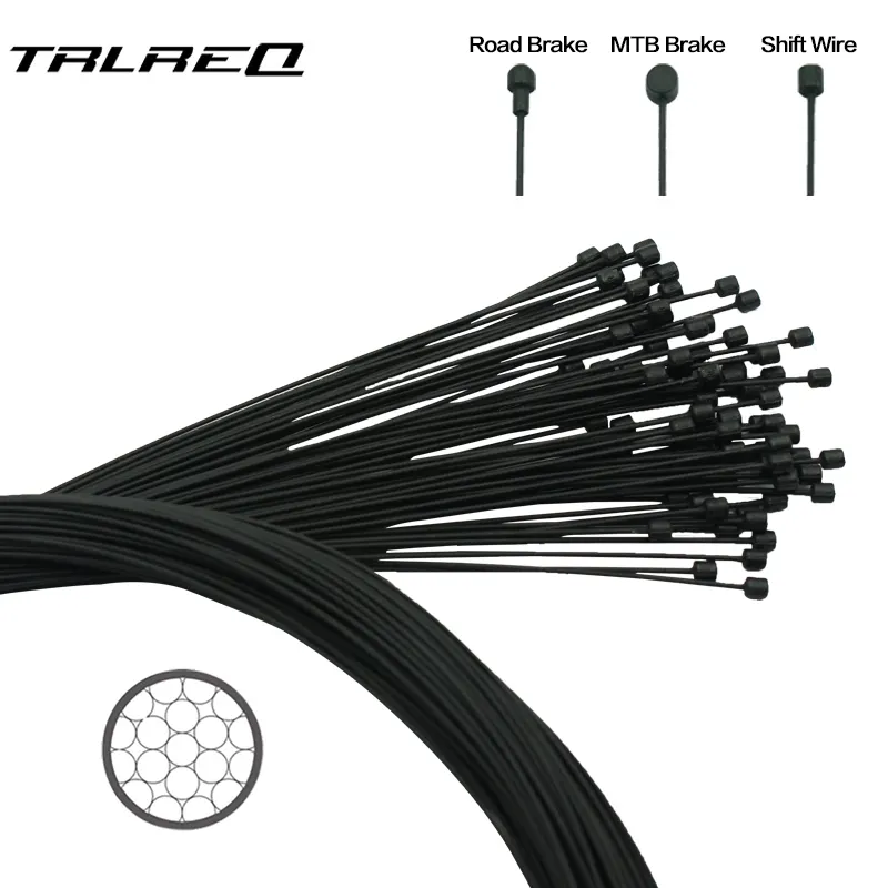 Câble intérieur de vélo revêtu en acier pour vtt, vélo de route, levier, frein, dérailleur avant et arrière, câble 2100mm, 1550mm, 1700mm, 1100mm