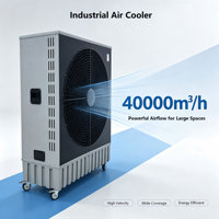 Refroidisseur d'air évaporatif mobile 220 à 240 V 50 Hz, réservoir d'eau de 140 L, débit d'air élevé pour le refroidissement des ateliers, des fermes et des sites commerciaux