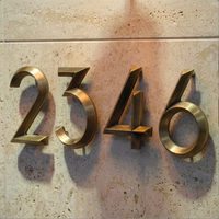Lettres métalliques triangulaires 3D haut de gamme, signalétique personnalisée avec logo, décoration murale pour hall d'immeuble, boutique, bar, magasins, IP65