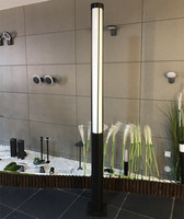 Cadre en aluminium Couvercle PC 3000mm Hauteur 30W Poteau de jardin circulaire Éclairage extérieur LED Post Light