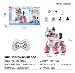Adorable Perro Robótico de Plástico con Activación por Voz, Sensible al Tacto y a los Gestos, con Melodía Suave y Efectos de Iluminación - Product Image 1