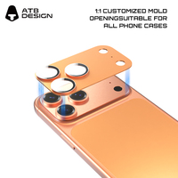 ATB 2025 – Nouveauté : Film de protection d'objectif bleu pour iPhone 17 Pro Max – Accessoire pour téléphone portable