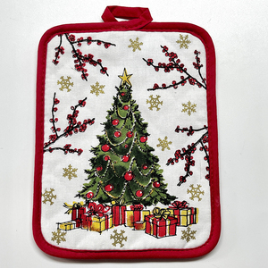 DUOLAI <strong>Kitchen</strong> 100% Cotton <strong>Potholder</strong> With Custom Design Printing Heat Resistant Non Slip Pocket Mitt Pot Holders for <strong>Kitchen</strong> Bbq - Product Image 5