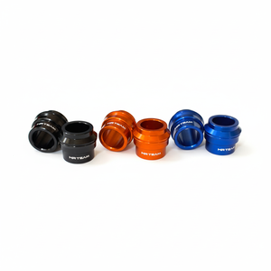 <b>Yamaha</b> WRF <b>450</b> 05-18 Front Wheel Spacers Blue 15mm Chrome Alloy Adapter - Product Image 1