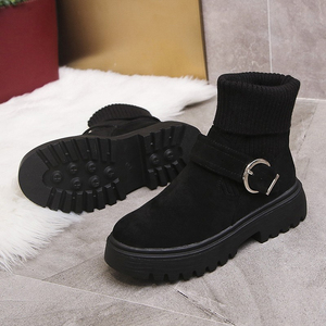 Botines <span class=keywords><strong>de</strong></span> <span class=keywords><strong>Mujer</strong></span> <span class=keywords><strong>de</strong></span> Dos Usos para Otoño e Invierno, Estilo Británico, con Hebilla en el Cinturón, Forrados <span class=keywords><strong>de</strong></span> Terciopelo, con Suela Gruesa - Product Image 5