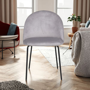 Thiết kế Bắc Âu hiện đại màu xám Bọ Cánh Cứng không tay bên ghế với mở cong tựa lưng ghế - Product Image 2