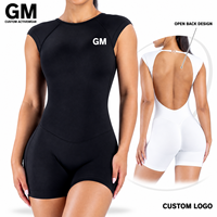 Nouvelle combinaison de yoga sans couture personnalisée pour femme, dos ouvert, sans manches, une pièce, pour l'entraînement et le fitness, vente en gros