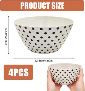 Ensemble de bols en fibre de bambou écologiques de 22 oz, bols de service incassables pour salade, céréales, fruits, soupe, cantine, maison, pique-nique - Product Image 2