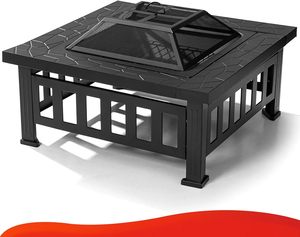 Brasero de Primera Calidad de 32 Pulgadas con Cubierta Impermeable, Brasero Resistente para Exteriores, para Jardín, Patio y Terraza - Product Image 2