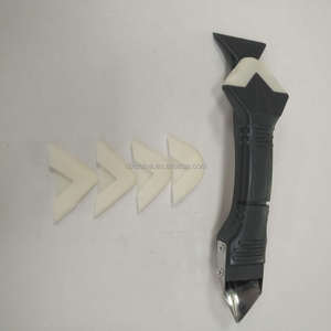 Kitgereedschap Roestvrijstalen Kop <span class=keywords><strong>3</strong></span> In <span class=keywords><strong>1</strong></span> Afwerkingsset Voor Het Afwerken Van Siliconen Kitverwijderaar En Kit Schraperset - Product Image 1
