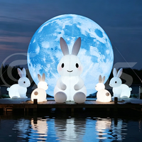 Lanterne LED gonflable géante en forme de lune, étanche et lumineuse, pour le Festival de la Mi-Automne