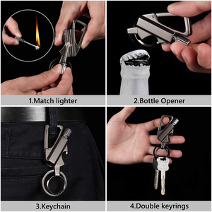 Encendedor de metal para acampar al aire libre, iniciador de fuego con pedernal, encendedor de llavero impermeable, encendedor permanente de supervivencia, regalo EDC - Product Image 6