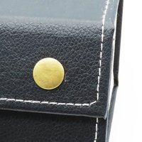 Xiongda S026 Étui pliable en cuir PU à 5 compartiments triangulaires pour lunettes, grand organisateur, boîte de rangement et de présentation pour lunettes de soleil