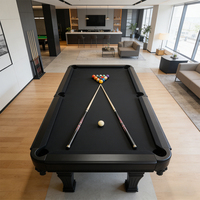Table de billard en bois massif de 8 pieds, table de billard antique avec tiroir de rangement, pieds sculptés, OEM personnalisé, mobilier pour salle de jeux à domicile