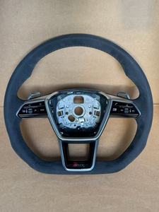 Volant sport en daim amélioré avec plaque signalétique S/<span class=keywords><strong>RS</strong></span> pour <span class=keywords><strong>Audi</strong></span> A3, A4, A5, A6, A7, A8, <span class=keywords><strong>Q2</strong></span>, Q3, Q5, Q7, Q8 - Product Image 5