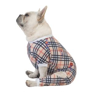CuteBone-ropa de moda para perros, pijamas suaves de <span class=keywords><strong>Gingham</strong></span> personalizados para mascotas, venta al por mayor - Product Image 3