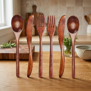 High Quality <b>Vintage</b> Lightweight Wooden <b>Cutlery</b> <b>Set</b> Most Trending High Mirror Polish Flatware for Restaurants Hotels Parties - Product Image 1