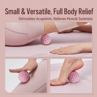 Ballon de massage en silicone à picots personnalisé avec logo pour points de pression, soulagement musculaire profond, yoga et thérapie physique – Vente en gros