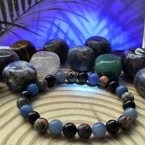 Energía meditación Fengshui joyería de los hombres Natural potente Emberlite brillante fuego roca piedra Chakra Yooperlite pulseras - Product Image 4