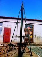 Les zones villageoises utilisent un mât télescopique manuel de 15m 18m 20m 25m 30m pour antenne Yagi