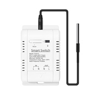 Interrupteur de Température Intelligent Tuya WiFi 16A 3000W Étanche en ABS Ignifuge V0, avec Fonction Minuterie et Compte à Rebours, 1m, Modèle PST-TYTE-D1