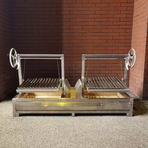 Parrilla <span class=keywords><strong>Argentina</strong></span> de 62" de Nuevo Diseño de Acero Inoxidable para Carbón y Leña, Estilo Santa María con Brasero - Product Image 2