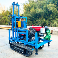 Mesin Bor Sumur Air Hidrolik Crawler Bertenaga 30HP 180M Penempatan Lubang Presisi untuk Penggunaan Pertanian