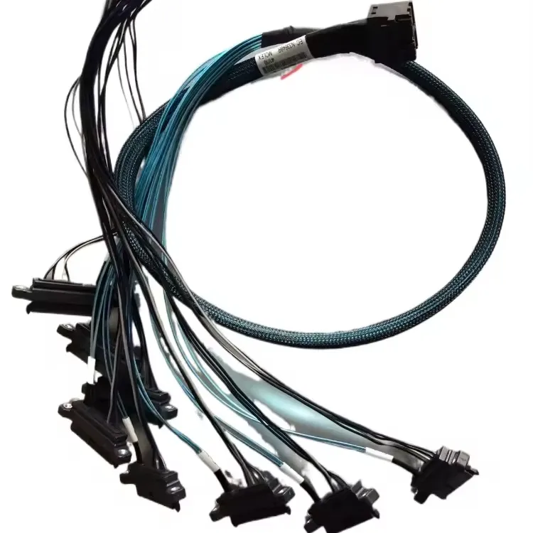 बिल्कुल नया MOLEX 12G मिनी SAS/SATA डेटा केबल 2*SFF8643 से 8*SAS 8482