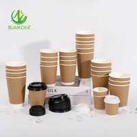 SUMKOKA Wholesale High Quality Take Away Drink Manufacture Biodegradable Disposable Most Suitable Kraft Paper Cups