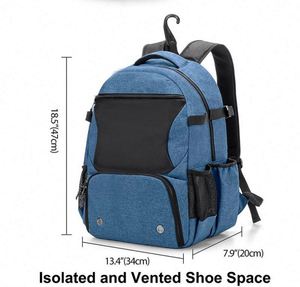 Sac à dos de baseball pour adolescent, fabriqué en usine BSCI, multi-poches, pour 4 battes de softball, avec espace séparé pour les chaussures. - Product Image 5