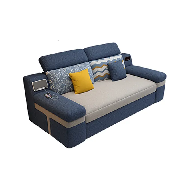 De lino sofá cama con almacenamiento cama sofá moderno muebles de las seccionales asiento de amor