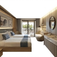 Fabrik Moderne Luxus-Hotelzimmer-Möbelgarnitur 5-Sterne Kommerzielles Maßgefertigtes Holzpaneel Langlebig Umweltfreundlich