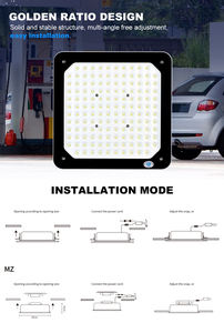 IP65 150W Station-service LED Canopy High Bay Light Corps en aluminium <span class=keywords><strong>Lampe</strong></span> d'entrepôt antidéflagrante certifiée ATEX pour l'éclairage au gaz - Product Image 5