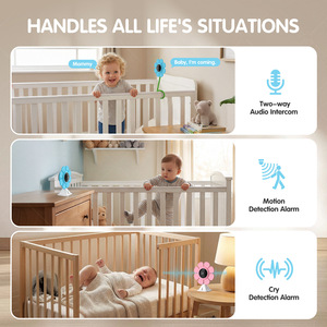 Monitor para bebés Tuya 4MP HD, inalámbrico, WiFi, audio bidireccional, intercomunicador remoto, detección de llanto, para habitación infantil - Product Image 4