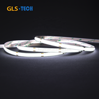 Bande LED COB uniforme 528 LED/m 12V 24V 10mm, lumière flexible sans points blancs pour l'éclairage intérieur des placards, des armoires et des meubles