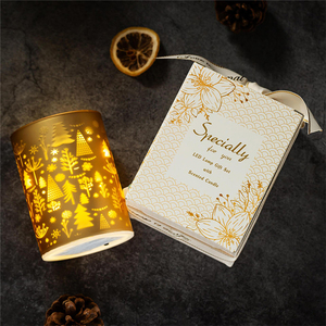AIKUN Home Fragrance Custom Scented Christmas Snow Flake Deer Aromatic <b>Candlestick</b> Wedding Luxury With Led Lights Candle - Product Image 6