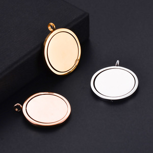 Collier personnalisé en acier inoxydable pendentif rotatif rond gravure laser colliers personnalisés personnalisés - Product Image 5