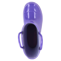 Bottes de pluie pour enfants YL-25265 avec logo personnalisé, mode, violet, antidérapantes, en PVC imperméable, avec lumières LED
