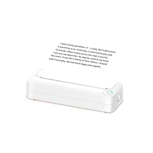 Portable Business Office Small Thermal A4 Printer Inkless Mobile Photo Document Mini Printer Handheld