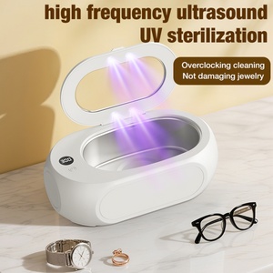เครื่องทำความสะอาดอัลตราโซนิก UV ขนาด 600 มล. สำหรับเครื่องประดับ แว่นตา ความถี่ 45kHz พร้อมแหล่งพลังงาน UVC ปรับเวลาทำความสะอาดได้ 600 วินาที - Product Image 5