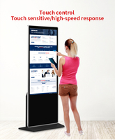 Kiosque à écran tactile Android de 86 pouces pour Windows Totem Display Advertising Player Ultra Thin Lcd Indoor Floor Standing Digital Signage