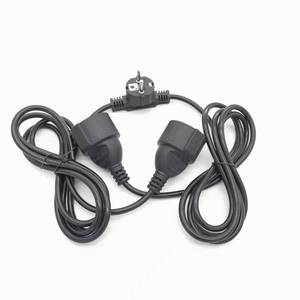 ปลั๊กต่อพ่วงแบบยุโรป 2 ช่อง 10A 16A 230V ได้รับการรับรองความปลอดภัย วัสดุ ABS - Product Image 1